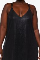 Women's Lustrous Cami Dress Black,