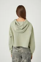 Women's Fleece Raglan-Sleeve Hoodie in Sage Large