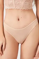 Women's Ruched Cheeky Panties in Almond Small