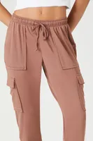 Women's Fleece Drawstring Cargo Joggers