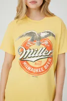 Women's Miller Milwaukee Beer Graphic T-Shirt in Yellow, M/L