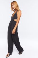 Women's Plunging Cutout Jumpsuit in Black Medium