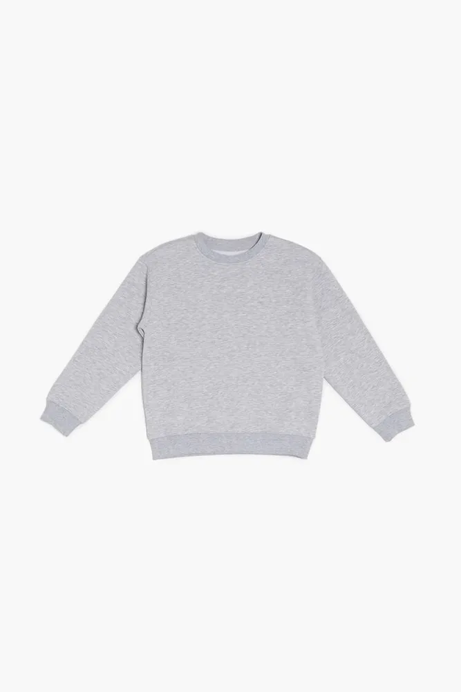 Kids Heathered Pullover (Girls + Boys) Heather Grey,