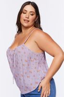 Women's Ditsy Floral Print Cami Lilac,