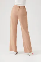 Women's High-Rise Straight-Leg Trousers in Natural, XL