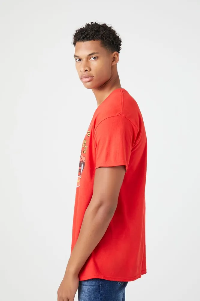 Men Corvette Graphic Tee in Red Small