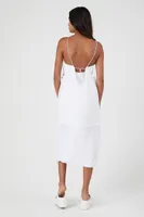 Women's Halter Shift Midi Dress in White Medium