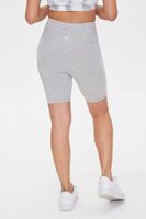 Women's Active Heathered Biker Shorts in Heather Grey, XS