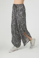 Women's Abstract Print Palazzo Pants Black