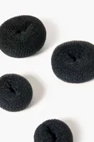 Donut Hair Bun Set in Black