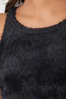Women's Fuzzy Sweater-Knit Tank Top
