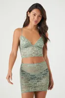 Women's Floral Lace Lingerie Mini Skirt