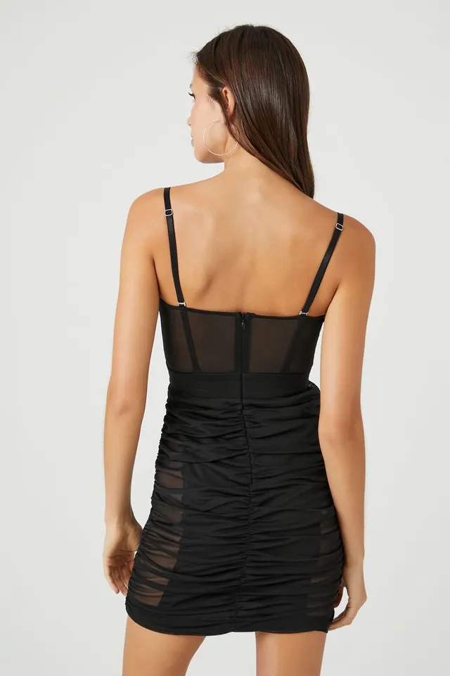 Ruched Shapewear Tank Bodysuit - Black