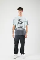 Men Dip-Dye Ol Dirty Bastard Tee in Grey Medium