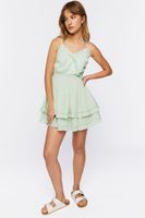 Women's Surplice Tiered Mini Dress