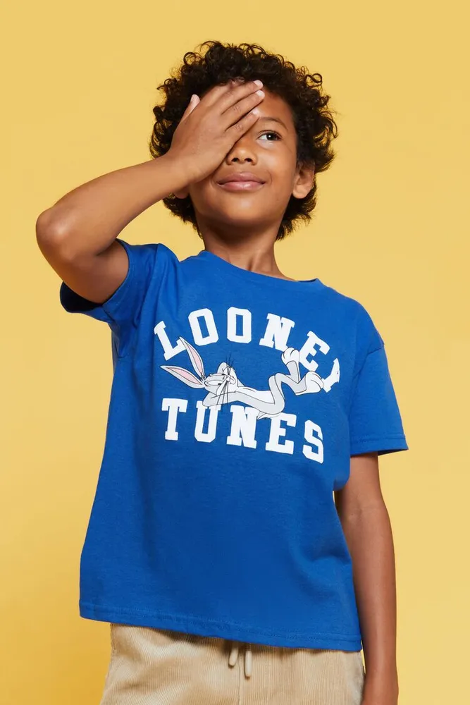 Kids Looney Tunes T-Shirt (Girls + Boys) in Blue, 13/14