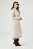 Women's Turtleneck Sweater Dress in Birch, 1X