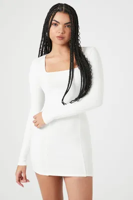 Women's Bustier Bodycon Mini Dress in Vanilla, XL
