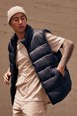 Men Quilted Puffer Vest