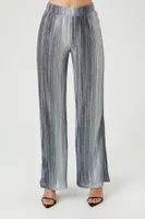 Women's Metallic Knit Wide-Leg Pants