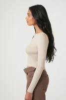 Women's Scoop-Back Crop Top in Goat Medium