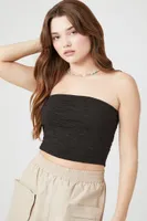 Women's Textured Cropped Tube Top