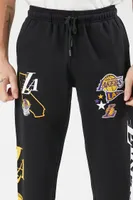 Men Los Angeles Lakers Fleece Joggers in Black Small