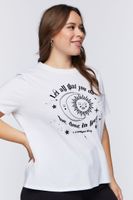 Women's Organically Grown Cotton Graphic T-Shirt in White/Black, 0X
