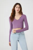 Women's Split-Neck Crop Top