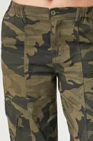 Women's Twill Camo Print Cargo Pants