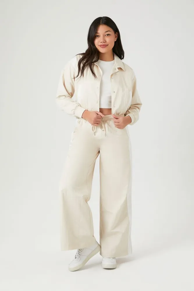 Women's Side-Striped Wide-Leg Pants