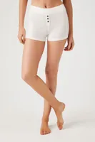 Women's Button-Front Pajama Shorts Vanilla