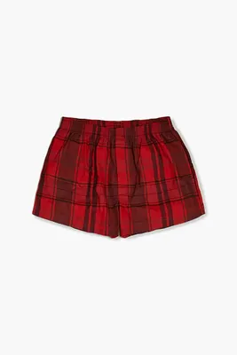 Men Men Plaid Boxer Shorts in Red Small