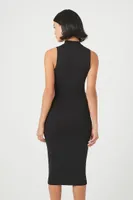 Women's Mock Neck Midi Sweater Dress