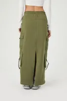 Women's French Terry Cargo Maxi Skirt XS