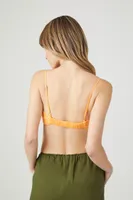 Women's Shirred Scoop Bralette in Cantaloupe Medium