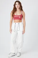 Women's Embroidered Athletics Dept Bralette Red