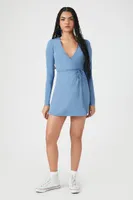 Women's Contour Wrap Mini Dress