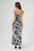 Women's Abstract Print Midi Dress