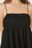 Women's Loop-Knit Flounce Cami in Black Small