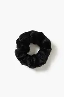 Ribbed Hair Scrunchie in Black