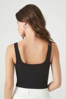 Women's Rosette Tank Bodysuit in Black Medium