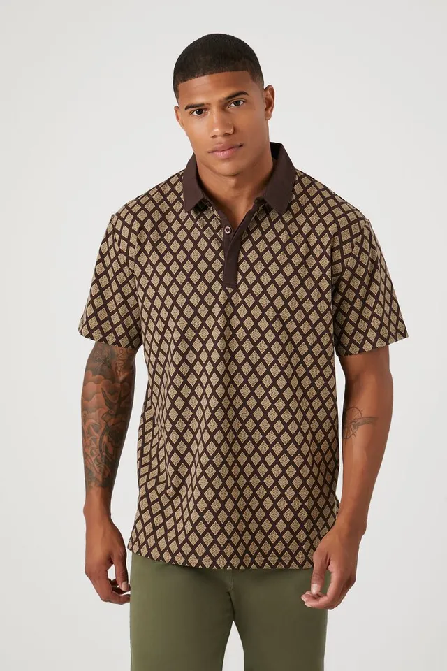 Louis Vuitton Front Button Short Sleeve Brown and Beige Monogram