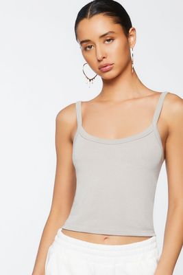 Women's Seamless Cropped Cami in Neutral Grey, M/L