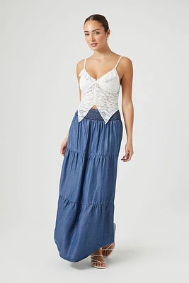 Women's Chambray Maxi Skirt Denim