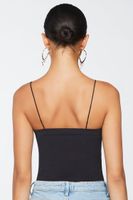 Women's Ribbed Cami Bodysuit in Black, M/L