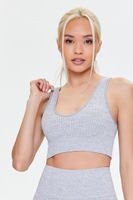 Women's Seamless Longline Sports Bra Heather Grey