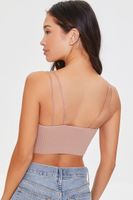 Women's Dual Cami Strap Bralette in Taupe