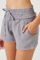 Women's Linen-Blend Drawstring Shorts