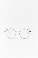 Round Reader Glasses in Rose Gold/Clear